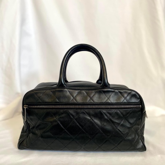 Authenticated CC Black Leather Bowling Bag - Picture 8 of 16